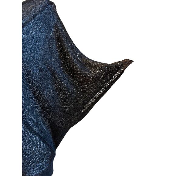 Y2K Poof Couture Sweater Womens M Black Mesh Sequin Whimsigoth Dark Romance - Picture 4 of 9